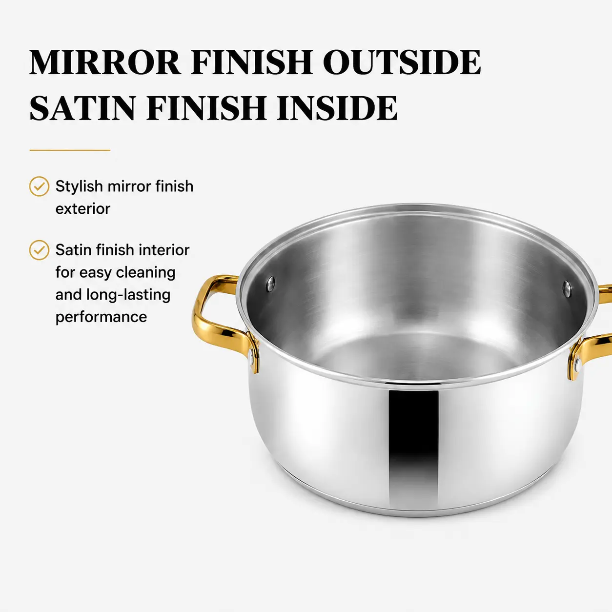 Factory Supply Wholesale Kitchen Soup Steamer Pot Set With Lid Stainless Steel Cooking Pot Set Cookware Set with Capsuled Bottom