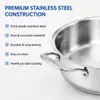 Factory Supply Stainless Steel Shallow Pot With Stainless Steel Handle and Glass Lid Brazed Bottom Pots Shallow Pot All Cooktops
