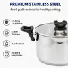 Factory Supply Stainless Steel Casserole Pots With Bakelite Handle and Tempered Glass Lid Brazed Bottom Pots Casserole