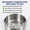10PCS Pots and Pans Set Tri-ply Stainless Steel Cookware Set Detachable Handle Induction Pot and Pan Sets with Removable Handle