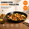 Factory New Arrival Exclusive Design Seasoned Carbon Steel 30/34/38/40cm Paella Pan Naturally Non Stick Pans Skillets Induction Compatible