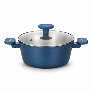 Factory Supply Wholesale 8 Pieces 2-ply Stainless Steel Cookware Sets Kitchen Casserole with Bakelite Handle + Aluminum Sleeve
