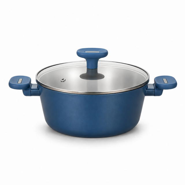 Factory Supply Wholesale 8 Pieces 2-ply Stainless Steel Cookware Sets Kitchen Casserole with Bakelite Handle + Aluminum Sleeve