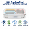 New Design Factory 304 Stainless Steel Fresh-keeping Lunch Box Kitchen Fruit Kids Food Container Crisper Set with Lid Handle 