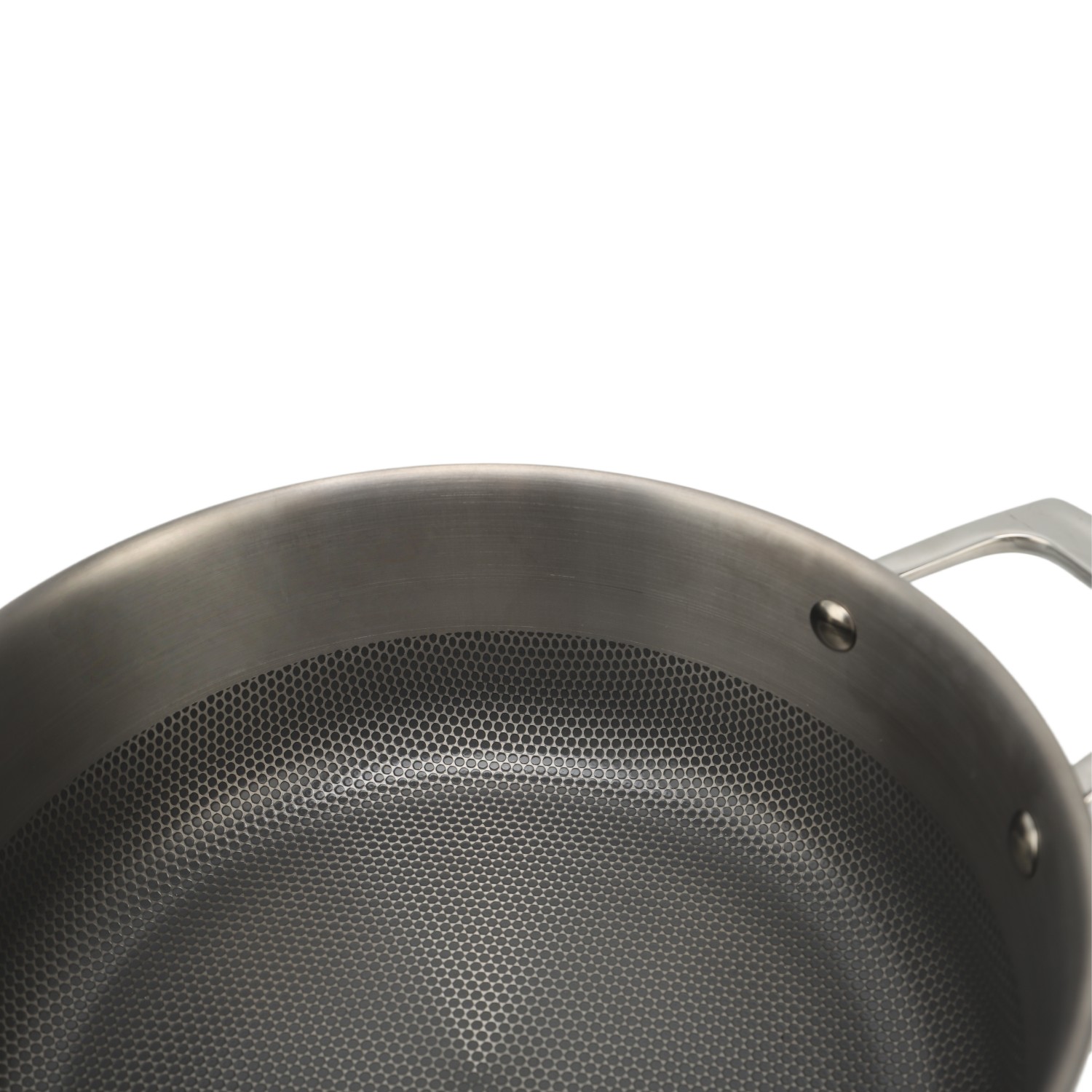 Factory New Arrival Multipurpose Hybrid Tri-Ply Stainless Steel Saute Pan with Cover and Helper Handle Stainless Steel Deep Frying Pans Saute Pan