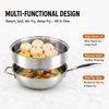 Factory New Arrival Triply Stainless Steel Wok Food Grade Cooker Pot With Steamer Insert No Coating Stainless Steel Kitchenware