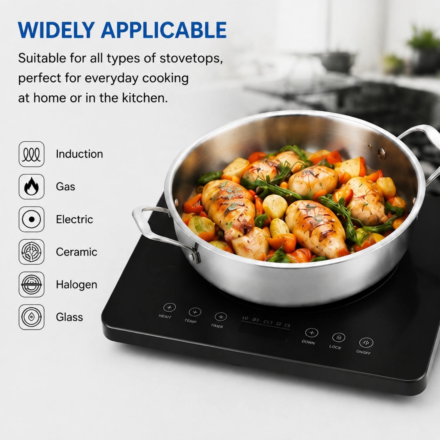 Factory New Arrival Tri-ply Stainless Steel Dutch Oven Cooking Pot Set Eco-Friendly Oven Safe Tempered Glass Lid Dishwasher Safe