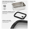 New Design 304 Stainless Steel Fresh-keeping Lunch Box Glass Cover Leak-proof Heating Food Grade Microwave Sealed Box