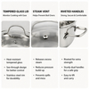 Factory Supply Stainless Steel Pots And Pans Cookware Set With Handle And Glass Cover Brazed Bottom Cookware Set Casserole
