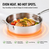 Hot Sale Factory New Arrival Non-coating Triply Stainless Steel Saute Pan Stainless Steel Pan with Handle Cooking Pots Skillets