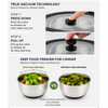 Factory Arrival Stainless Steel Non Slip Salad Mixing Bowl Set With Glass Lids Home Kitchenware for Salad Cooking Baking