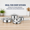 Factory New Arrival 7 Pieces 5-ply Stainless Steel Cookware Sets 5-ply Kitchen Cooking Pan Pot Set with Stainless Steel Handle