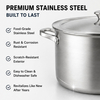 Factory New Arrival 10 Piece High Quality Wholesale 18/10 Triply Stainless Steel Pots and Pans Cookware Set Saucepan Frying Pan