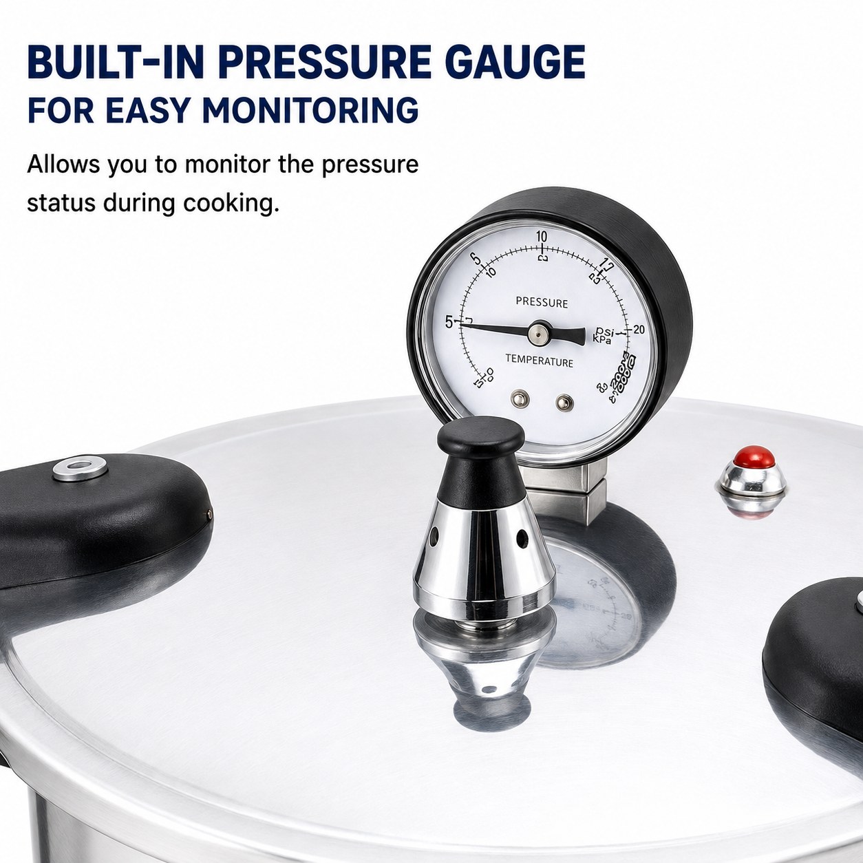Factory Supply Multi-Functional Aluminum Alloy Pressure Cooker with Magnetic Bottom 16L 23L Sizes for Gas and Induction Cooker
