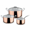 Factory New Arrival Tri-ply Copper Cookware Set with Handle Cooking Pots Induction Bottom Cookware Set Saucepan Stockpot