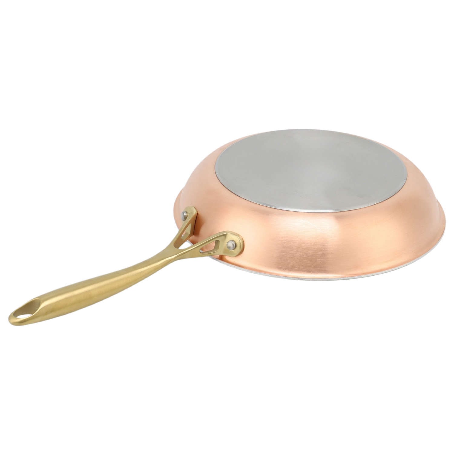 Factory Customized Hot Sale Wholesale 3 Layer Copper Tri-ply Stainless Steel Pan 20/24/26/28cm Non-Coating Cookware Frying Pan