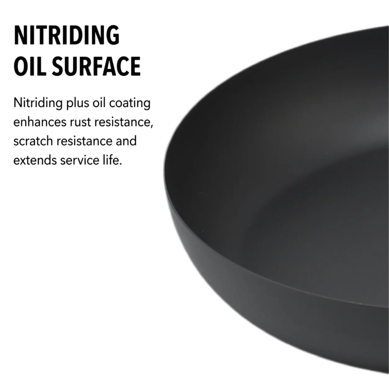 Factory New Arrival Design 20/22/24/26/28/30CM Carbon Steel Naturally Non Stick Frying Pan Skillets Induction Compatible