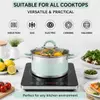 Factory New Arrival Stainless Steel Cookware Set with Stainless Steel + Silicone Handle Cooking Pots and Pans Brazed Bottom Cookware Set Saucepan Casserole