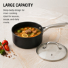 Factory New Arrival Design 16/18CM Carbon Steel Sauce Pan with Glass Lid Multipurpose Induction Cookware for Cooking Pot