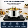 Factory Supply Wholesale Kitchen Soup Steamer Pot Set With Lid Stainless Steel Cooking Pot Set Cookware Set with Capsuled Bottom