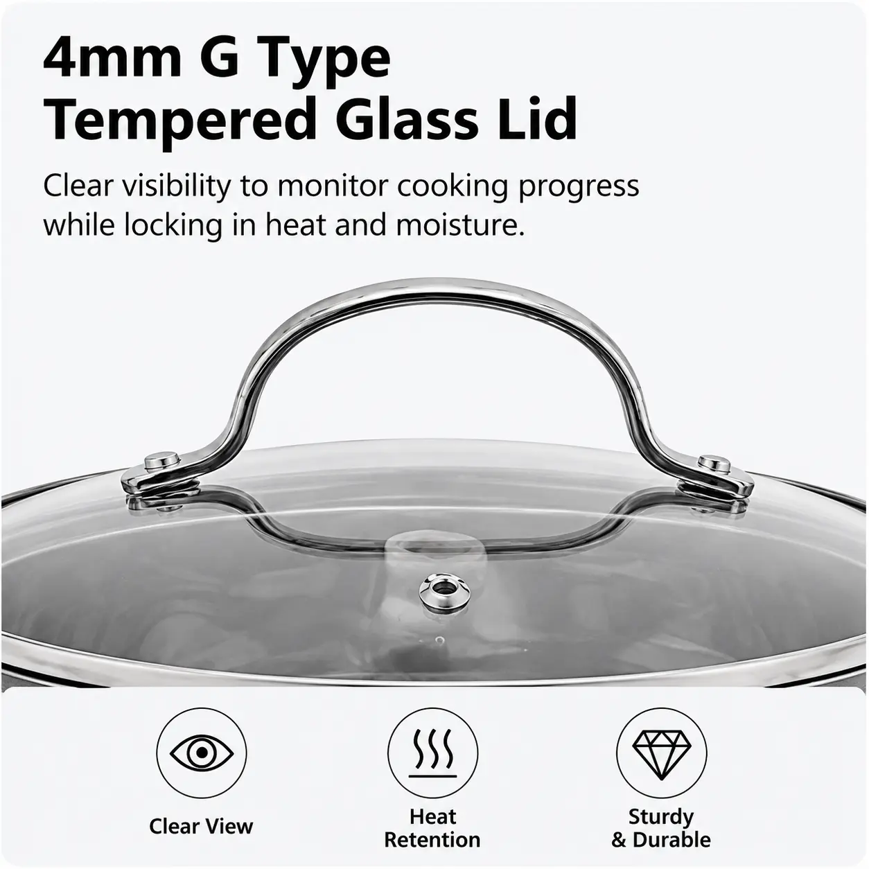 Factory New Arrival Stainless Steel Cookware Set with Stainless Steel Handle Pots Brazed Bottom Cookware Set Saucepan Casserole