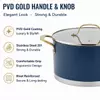 Factory New Arrival Stainless Steel Cookware Set with Golden Handle Cooking Pots and Pans Brazed Bottom Cookware Set Saucepan
