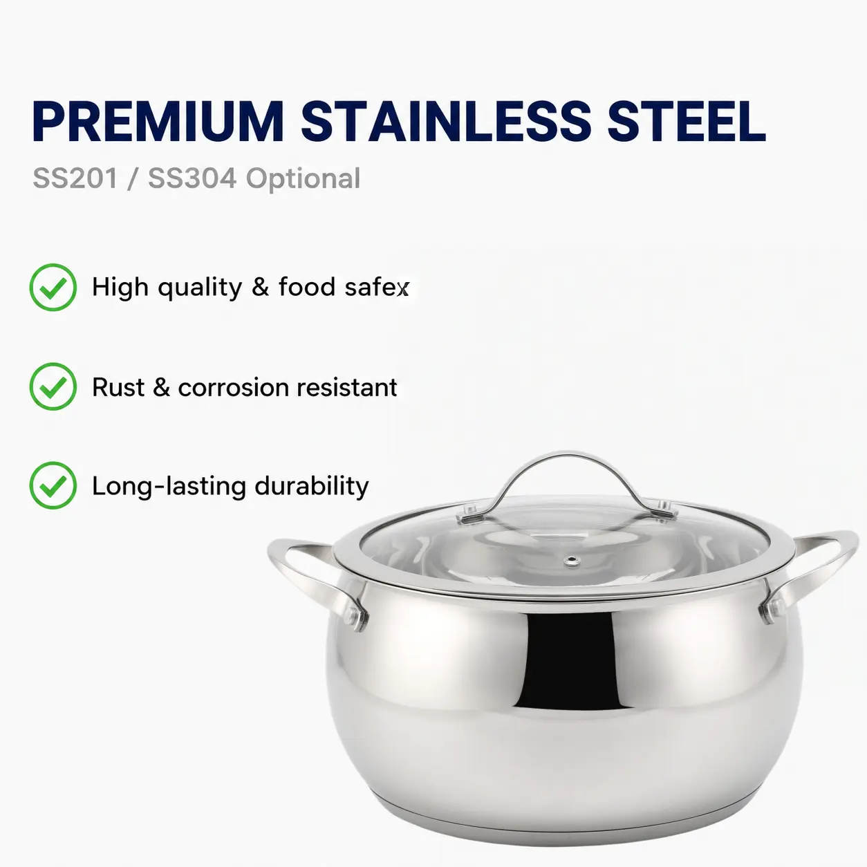 Factory New Arrival Stainless Steel Cookware Set with Handle Apple Shape Cookware Brazed Bottom Cookware Set Saucepan Casserole