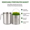 Factory Supply Wholesale Stainless Steel Deep Fryer Pot Asparagus Pot with Lid & Inner Rack Basket Tall Body Pasta Pot