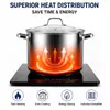 Factory Supply Stainless Steel Stockpot Set With Stainless Steel Handle & Glass Lid Brazed Bottom Stockpot Suitable All Cooktops