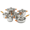 Factory New Arrival Multipurpose Wholesale Custom Kitchen Stainless Steel Cooking Pot Casserole Set Pot 12 Pieces Cookware Sets