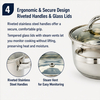 Factory New Arrival Multipurpose Wholesale Custom Kitchen Stainless Steel Cooking Pot Casserole Set Pot 6 Pieces Cookware Sets