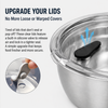  Factory New Arrival Stainless Steel Salad Mixing Bowl Set With Lid Home Kitchenware with Non-Slip Base Eco-Friendly Polished Metal