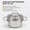 Factory Supply Stainless Steel Pots And Pans Cookware Set With Handle And Glass Cover Brazed Bottom Cookware Set Casserole