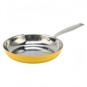 Factory Supply Wholesale 8 Pieces 2-ply Stainless Steel Kitchen Cooking Pans and Pots Set 2-ply Frying Pan Sets with Handle
