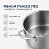Factory New Arrival 9 Piece High Quality Wholesale 18/10 Triply Stainless Steel Pots and Pans Cookware Set Saucepan Frying Pan