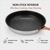 New Multipurpose Impact Bonded Bottom Stainless Steel Saute Pan with Cover And Helper Handle Stainless Steel Deep Saute Pan